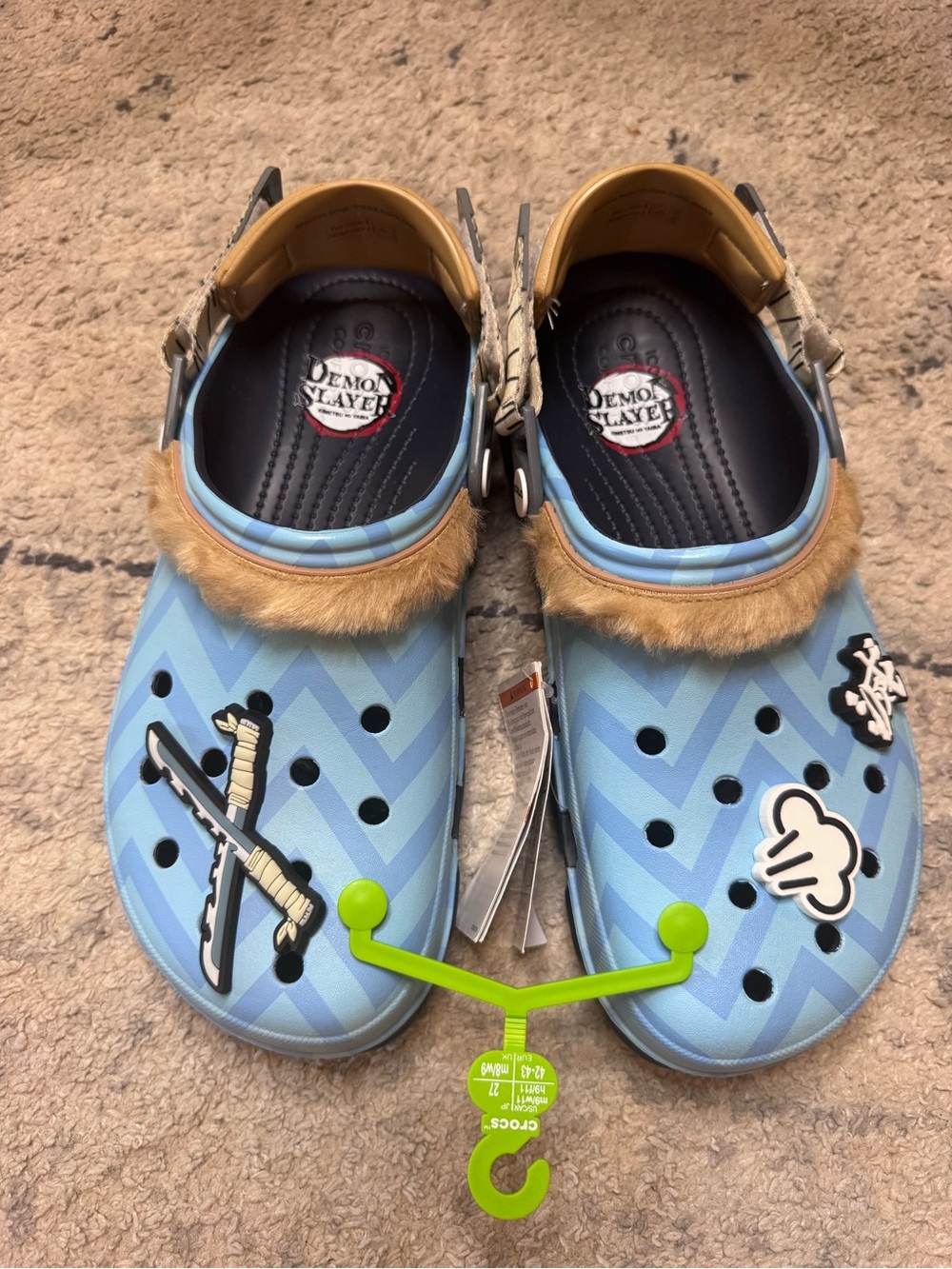 NWT Demon Slayer inosuke all terrain croc clogs m9/w11 unisex Japan Limited